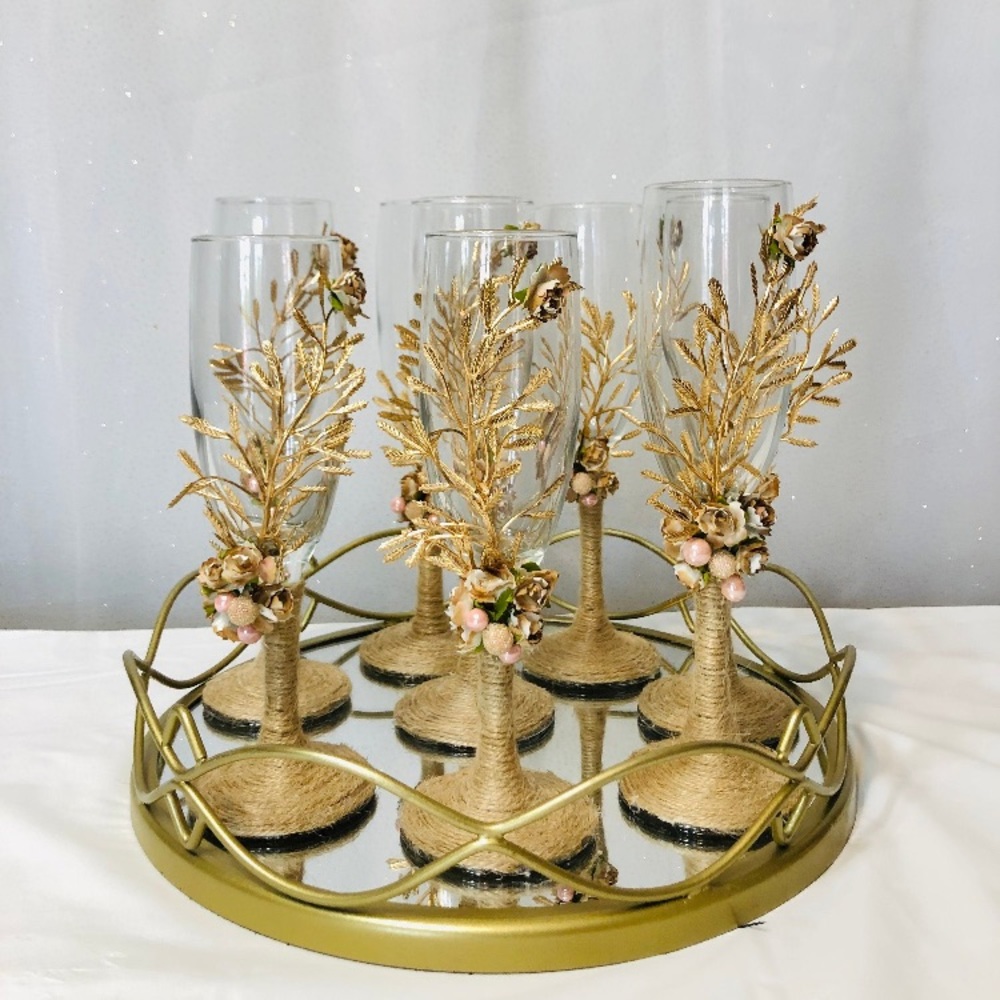 SET OF 8 Champagne Glasses